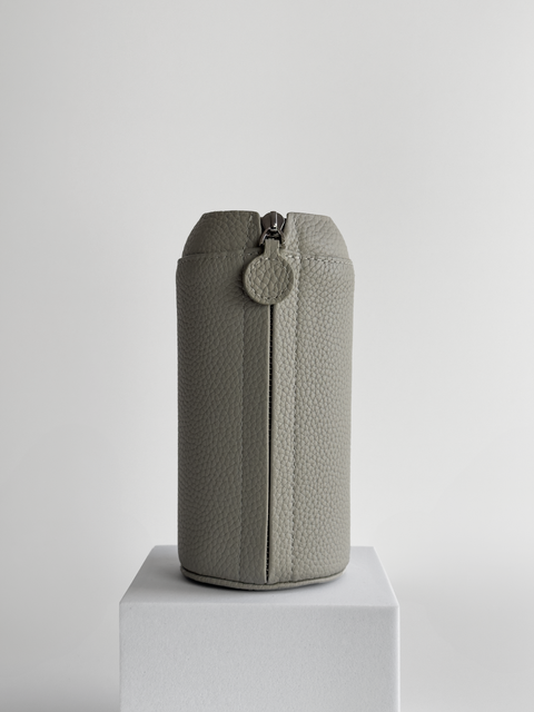 LIGHT GREY leather sleeve for NAAL glass water bottle - NAAL
