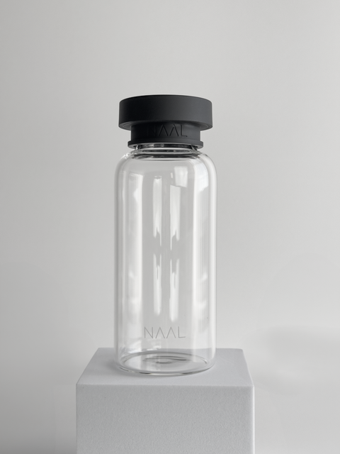 Glass water bottle