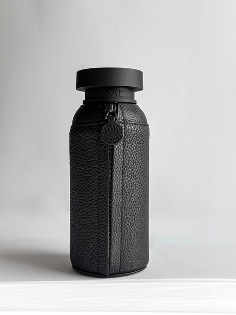 Reusable NAAL glass water bottle